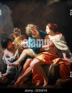 Lot et ses filles - Simon Vouet, 1633 Banque D'Images