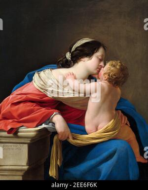 Madonna et l'enfant - Simon Vouet, 1633 Banque D'Images