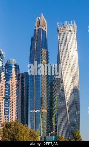 Dubaï, Émirats Arabes Unis - 02.14.2021 vue sur les tours de la marina de Dubaï district Banque D'Images