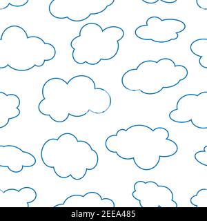 un motif sans couture avec des nuages de caniche, vecteur Illustration de Vecteur