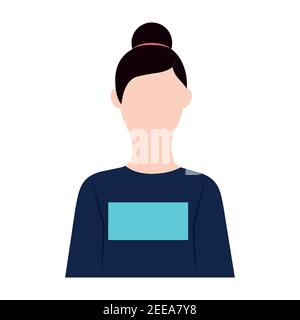 Illustration du vecteur Icon pour fille dans un design plat Illustration de Vecteur