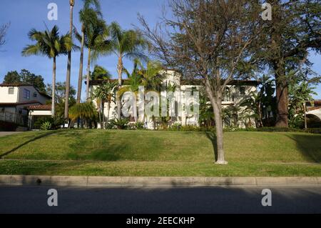 Beverly Hills, Californie, États-Unis 14 février 2021 UNE vue générale de l'atmosphère de la maison du gangster Bugsy Siegel, où il a été tué le 20 juin 1947 à 810 Linden Drive le 14 février 2021 à Beverly Hills, Californie, États-Unis. Photo par Barry King/Alay stock photo Banque D'Images