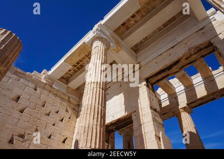 Entrée dans l'Acropole d'Athènes, Grèce Banque D'Images