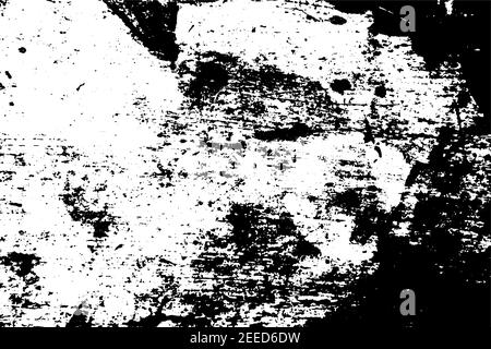 Texture de la planche à revêtement noir et blanc. Arrière-plan vectoriel tracé de surface en bois. Texture naturelle détaillée. Décoration monochrome abstraite. Distr. Grungy Illustration de Vecteur