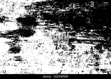 Texture de vieux bois noir et blanc. Surface en bois abîmé, arrière-plan vectoriel tracé. Texture naturelle rugueuse. Décoration monochrome abstraite. Grungy dis Illustration de Vecteur