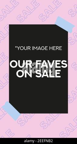 Soldes sur les médias sociaux sur fond rose. Illustration vectorielle Illustration de Vecteur