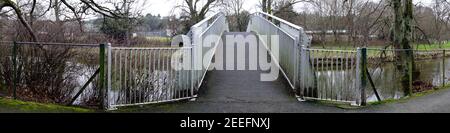 Pont Laurie sur la rivière Teviot, Wilton Park, Hawick Banque D'Images