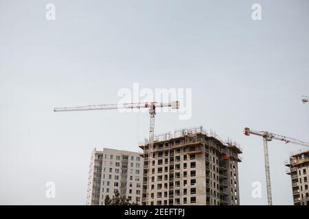 Construction du nouveau quartier résidentiel de Gdansk, Pologne. Banque D'Images