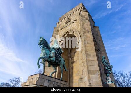 Kaiser-Wilhelm-Denkmal im Stadtteil Syburg à Dortmund, Nordrhein-Westfalen, Deutschland, Europa | Monument de l'empereur allemand Wilhelm II à Syburg, Banque D'Images