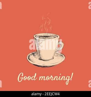 Esquisse dessinée à la main Coffee Cup Vector Illustration esquisse dessinée à la main Illustration du vecteur de tasse à café Illustration de Vecteur