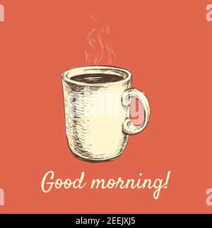 Esquisse dessinée à la main Coffee Cup Vector Illustration esquisse dessinée à la main Illustration du vecteur de tasse à café Illustration de Vecteur