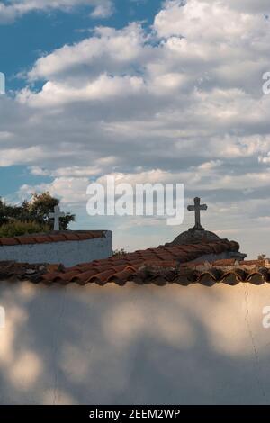 Beaux couples, champs et paysages des montagnes de Cordoue en Espagne. Photographie prise au mois de juillet. Banque D'Images