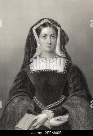 Catherine d'Aragon, 1485–1536, reine d'Angleterre comme première femme du roi Henri VIII Banque D'Images