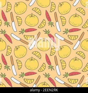 motif pour enfants sans couture avec élément d'équipement de cuisine. ÉLÉMENTS D'OUTILS DE CUISINE MOTIF SANS COUTURE DOODLE Illustration de Vecteur