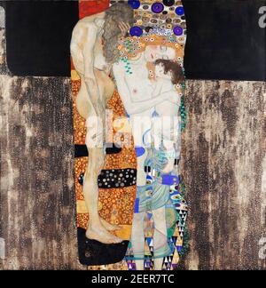 Gustav Klimt. Peinture intitulée « les trois âges de la femme (Die Drei Lebensalter der Frau) » par Gustav Klimt (1862-1918), huile sur toile, 1905 Banque D'Images
