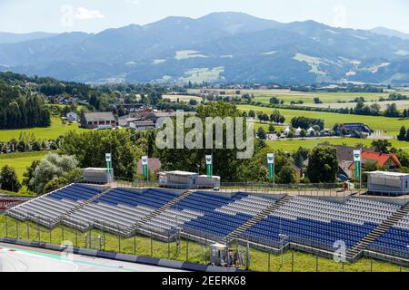 Tribunes vides, gradins, pendant la Formule 1 Pirelli Grosser Preis der Steiermark 2020, Grand Prix de Styrie du 10 au 12 juillet 2020 sur le Red Bull Ring, à Spielberg, Autriche - photo Antonin Vincent / DPPI Banque D'Images