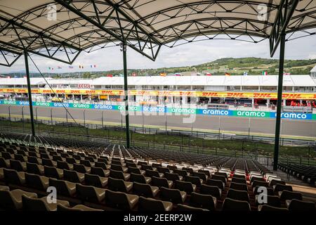 Tribunes vides, gradins, pendant la Formule 1 Aramco Magyar Nagydij 2020, Grand Prix de Hongrie du 17 au 19 juillet 2020 sur la Hungaroring, à Budapest, Hongrie - photo Antonin Vincent / DPPI Banque D'Images