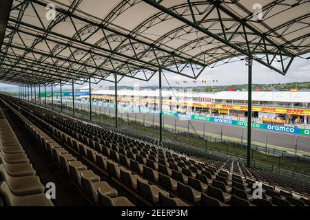 Tribunes vides, gradins, pendant la Formule 1 Aramco Magyar Nagydij 2020, Grand Prix de Hongrie du 17 au 19 juillet 2020 sur la Hungaroring, à Budapest, Hongrie - photo Antonin Vincent / DPPI Banque D'Images