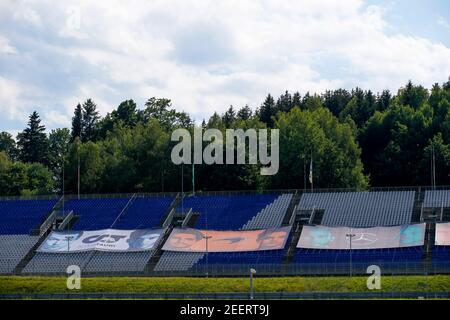 Stands vides, gradins, pendant la Formule 1 Pirelli Grosser Preis der Steiermark 2020, Grand Prix de Styrie du 10 au 12 juillet 2020 sur le Red Bull Ring, à Spielberg, Autriche - photo DPPI Banque D'Images