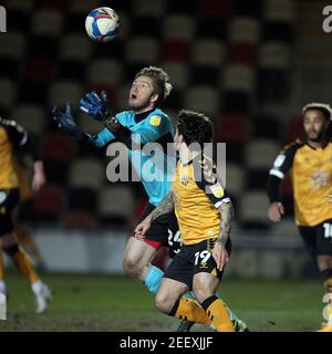 Newport, Royaume-Uni. 16 février 2021. Jokull Andresson d'Exeter City lors du match EFL Sky Bet League 2 entre Newport County et Exeter City à Rodney Parade, Newport, pays de Galles, le 16 février 2021. Photo de Dave Peters. Utilisation éditoriale uniquement, licence requise pour une utilisation commerciale. Aucune utilisation dans les Paris, les jeux ou les publications d'un seul club/ligue/joueur. Crédit : UK Sports pics Ltd/Alay Live News Banque D'Images