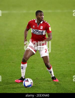 Anfernee Dijksteel de Middlesbrough lors du match du championnat Sky Bet au stade Riverside, à Middlesbrough. Date de la photo: Mardi 16 février 2021. Banque D'Images