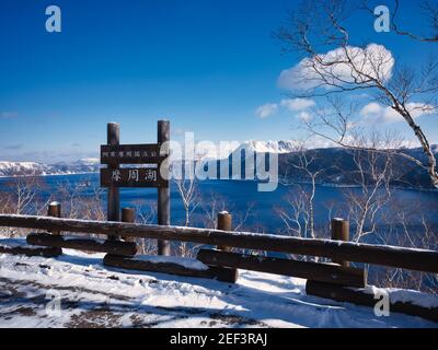 Lac Mashu en hiver, Hokkaido, Japon Banque D'Images