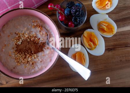 Clean eating breakfast Banque D'Images