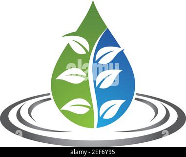 Modèle logo goutte d'eau motif vectoriel Illustration de Vecteur