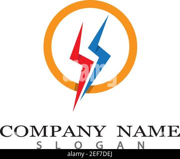 Logo éclair icône vecteur modèle illustration design Illustration de Vecteur