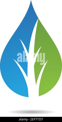 Modèle logo goutte d'eau motif vectoriel Illustration de Vecteur