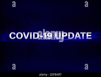 Contexte de l'alerte de mise à jour Covid-19. Breaking News coronavirus news toile de fond concept Banque D'Images