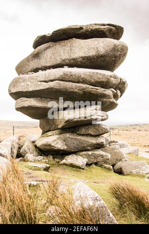 Hurlers et Cheesewring, Bodmin Moor, Cornwall Banque D'Images