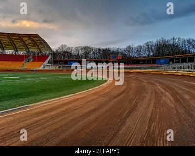 Wroclaw Pologne Mars 8 2019 Slag speedway plus vide olympique stade Banque D'Images