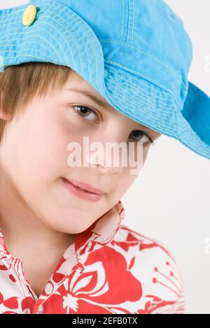 Portrait of a Boy wearing a cowboy hat Banque D'Images