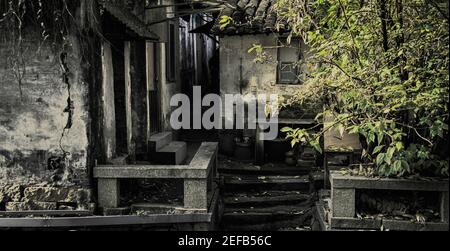 La vue sur la rue dans Pingjiang Road, Suzhou, Jiangsu, Chine. Banque D'Images