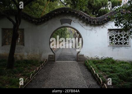 L'entrée de humble Administrator Garden construit en 1517 est Un jardin classique, un site classé au patrimoine mondial de l'UNESCO et est le plus célèbre des jardins de Banque D'Images