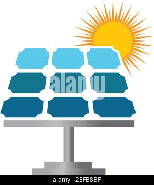 Illustration du logo du panneau solaire Illustration de Vecteur