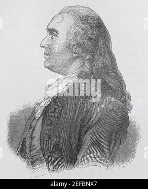 Portrait d'Anne Robert Jacques Turgot, Baron de l'Aulne. Banque D'Images