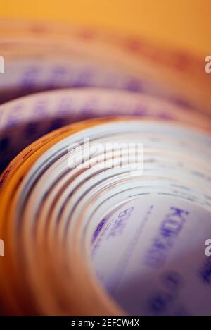 Gros plan d'une bande de machine à ajouter Banque D'Images