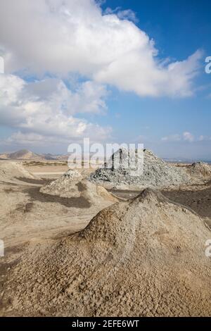 L'Azerbaïdjan, de Gobustan, parc national de Gobustan, volcans de boue Banque D'Images