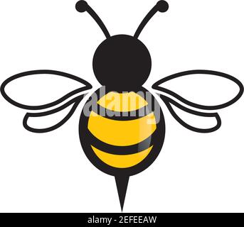 Illustration de l'icône vectorielle du logo Bee Illustration de Vecteur