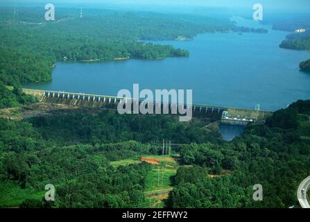 Barrage hydroélectrique Oliver, Géorgie, États-Unis Banque D'Images