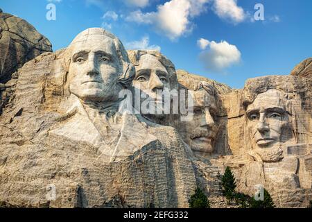 Portrait d'Abraham Lincoln sur Mount Rushmore, Dakota du Sud Banque D'Images