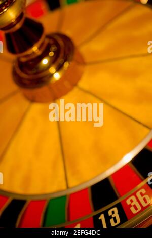 Gros plan d'une roulette, Las Vegas, Nevada, Etats-Unis Banque D'Images