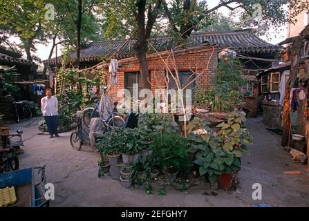 Ancienne résidence de lu Xun et de son jeune frère Zhou Zuoren , Zhou Jianren dans le N°11 Badaowan, Beijing, Chine. La photo a été prise vers 2000. Banque D'Images