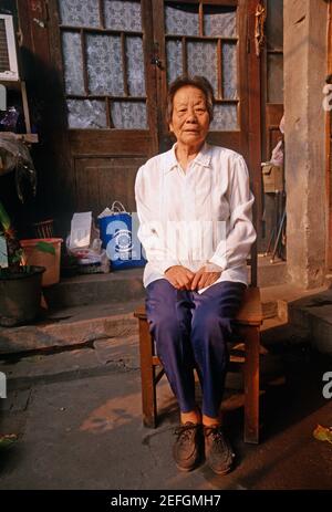 Ancienne résidence de lu Xun et de son jeune frère Zhou Zuoren , Zhou Jianren dans le N°11 Badaowan, Beijing, Chine. La photo a été prise vers 2000. Banque D'Images