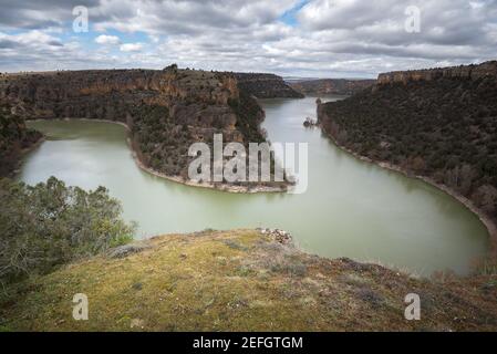 Duraton Canyon Parc naturel dans la province de Ségovie, Espagne Banque D'Images