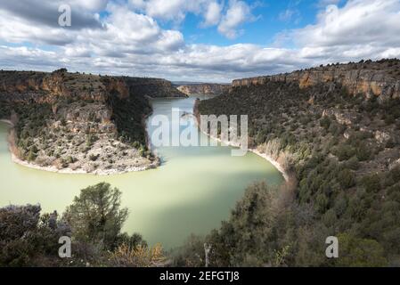 Duraton Canyon Parc naturel dans la province de Ségovie, Espagne Banque D'Images