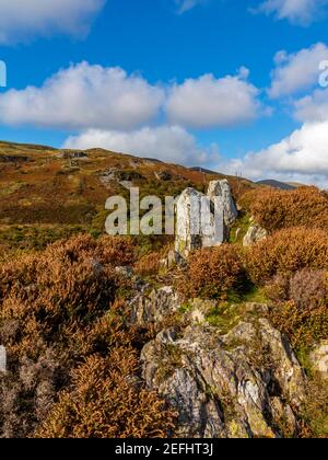 Paysage de montagne au-dessus de l'estuaire de Mawddach près de Barmouth à Gwynedd Nord-Ouest du pays de Galles Royaume-Uni près de la populaire promenade Panorama Avec Snowdonia à distance Banque D'Images