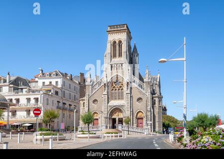 Église Sainte-Eugénie à Biarritz, France Banque D'Images